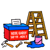 Vote Early Joe Biden Sticker by Creative Courage