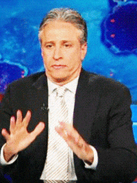 jon stewart im in freaking middle school and i know for a fact that youre a true idiot GIF