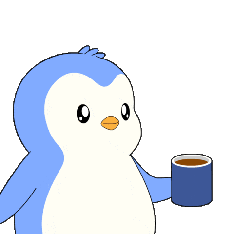 Good Morning Coffee Sticker by Pudgy Penguins