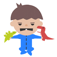 Dinosaur Fighting Sticker by Woohoo Storytime