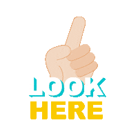 Look Here New Post Sticker by allyoucancontent