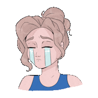 Sad Cry Sticker