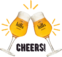 Cheers Drinking Sticker by Hills Beer