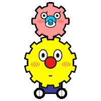 embarrassed gear Sticker by heehee.m