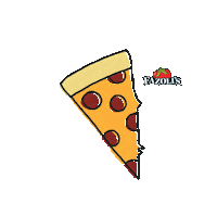 pizza eating Sticker