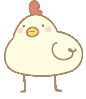 Excited Chicken Sticker by KdeeStix