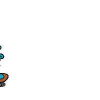 Nolart happy cartoon blue character Sticker