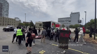 Protesters Unload Shields From Storage Truck as Louisville Braces for Riots