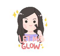 KayCollection girl makeup glow glitter Sticker