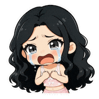 Sad Girl Crying Sticker