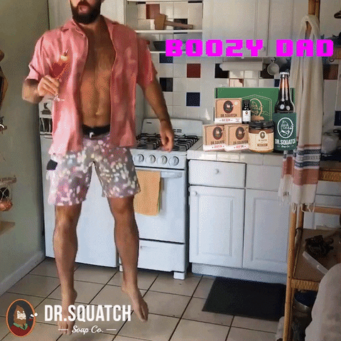 Fathers Day Partydad GIF by DrSquatchSoapCo