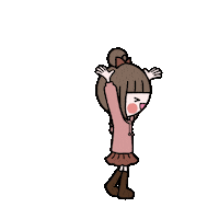 Happy Girl Sticker by おちょう
