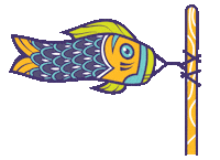 Japan Fish Sticker by Mister Lemonade