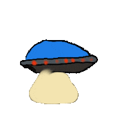 Flying Saucer Ufo Sticker by Svoimi Slovami