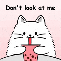 Dont Look At Me Boba Tea GIF by MESA My Emotional Support Animal