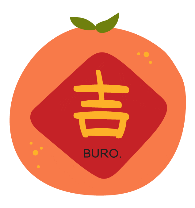 Chinese New Year Orange Sticker by Buro Malaysia