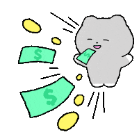 buza_super cat money rich bank Sticker