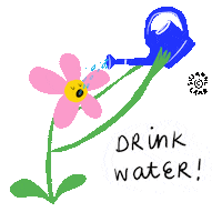 Take Care Drinking Sticker by Susanne Lamb