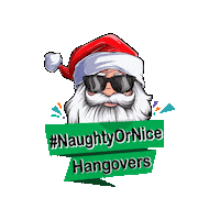 Santa Hangover Cure Sticker by Dr.Vaidya's