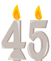 Flickering 45 Years Sticker