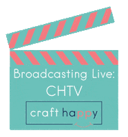 crafthappyco arts and crafts clapperboard broadcasting live tv Sticker