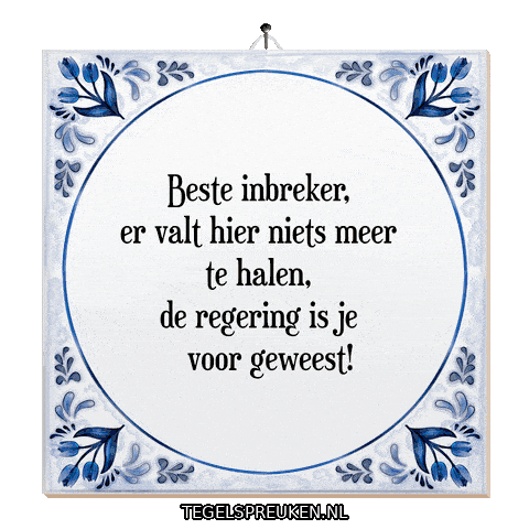 Troost Ongeloof Sticker by Tegelspreuken.nl