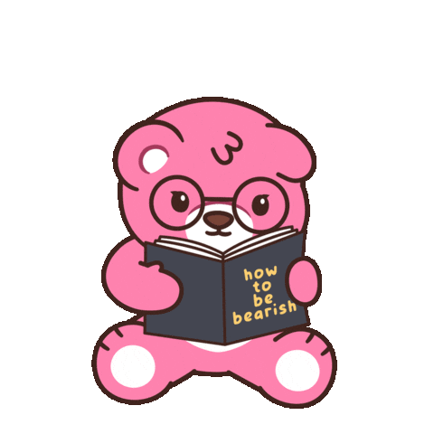Studying Teddy Bear Sticker by BEARISH