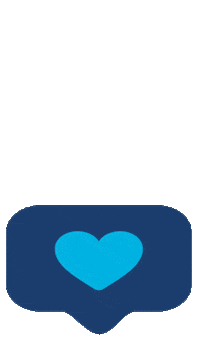 STLCC love heart blue like Sticker