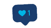 STLCC love heart blue like Sticker