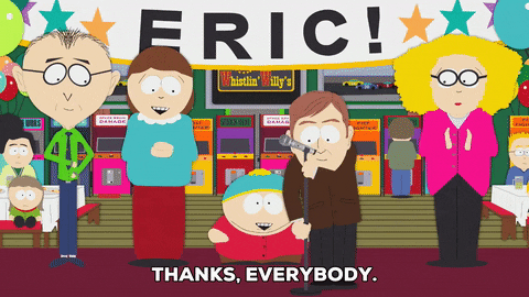 eric cartman thanks GIF by South Park 