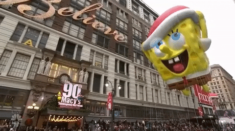 Spongebob Squarepants GIF by The 94th Annual Macy’s Thanksgiving Day Parade