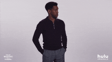 four weddings and a funeral shrug GIF by HULU