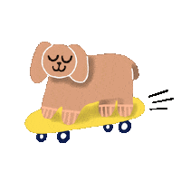 zaza___ dog skateboard doggo slide Sticker