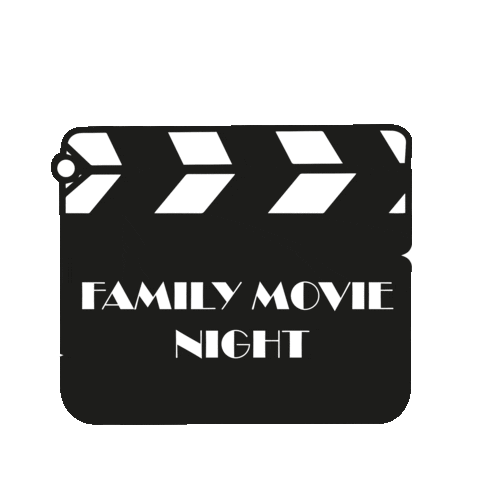 cherish365 movie night family movie night movie clapper movieclapper Sticker