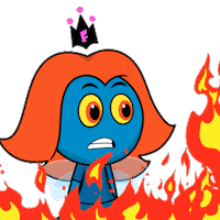 On Fire Burn Sticker by VeeFriends