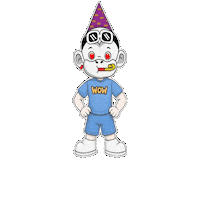 Surprise Party Wow Sticker by Zhot