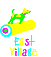 East Village Dog Sticker by The City of Calgary