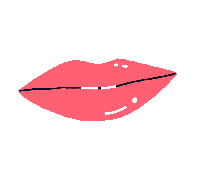 Pink Kiss Sticker by Vera Dement