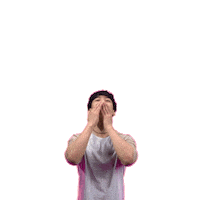 Digital art gif. Man seen from the waist up uses his hands to blow an over-the-top kiss toward us. The words "Happy Mother's Day" shoot toward us in white and pink 3-D letters, surrounded by pink hearts.