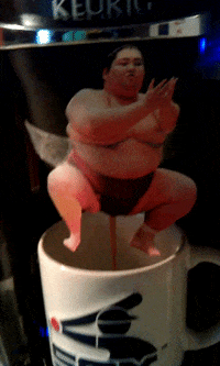 coffee sumo GIF by America's Funniest Home Videos