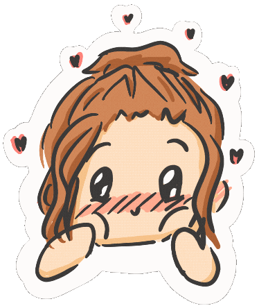 Excited Chibi Sticker