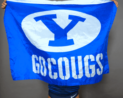 Celebration Flag GIF by BYU Cougars