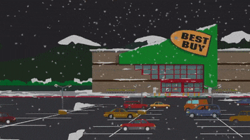 best buy snow GIF by South Park 
