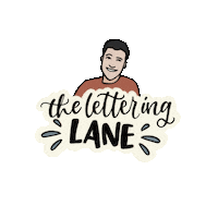 philipelane phil portait theletteringlane the lettering lane Sticker
