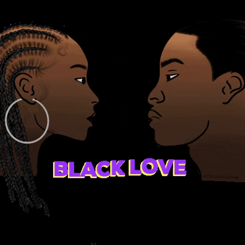 hcadeauarts love couple melanin black love GIF