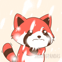 Freezing Red Panda GIF