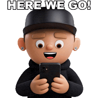 Excited Here We Go Sticker by OneFootball Heads