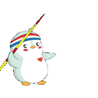 Penguin Throw Sticker by Pudgy Penguins