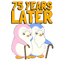 Getting Old Still Waiting Sticker by Pudgy Penguins
