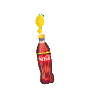 Coca-ColaDK kiss sunglasses bottle lemon Sticker